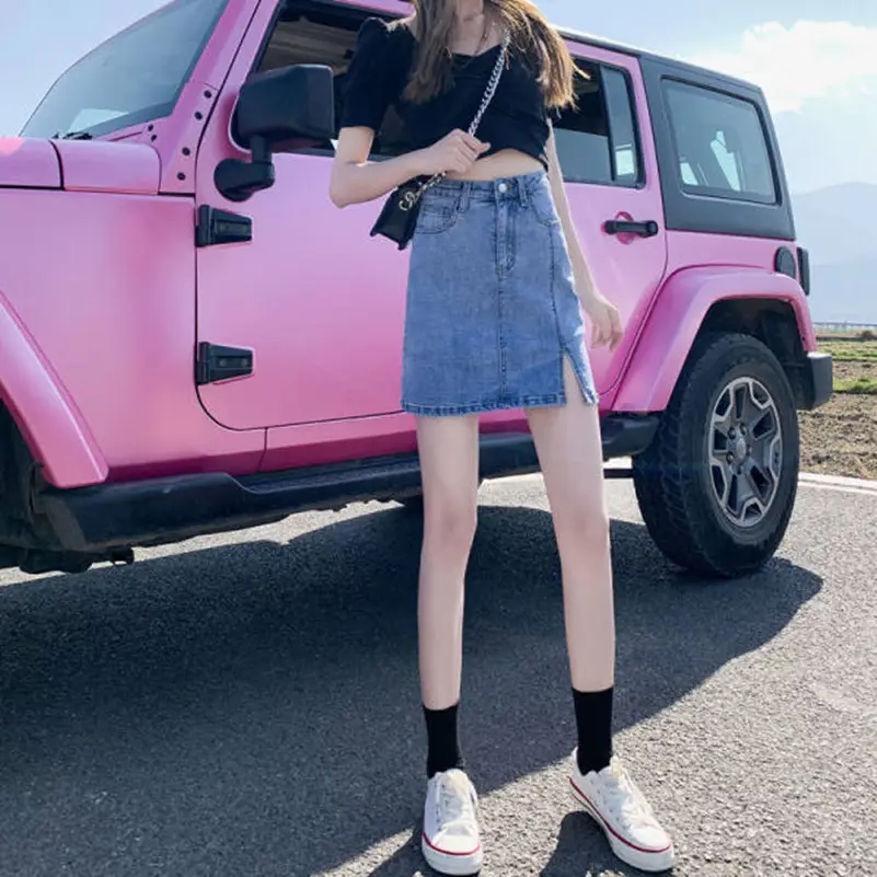 Women High Waist Denim Skirt Summer New Style - Image 5