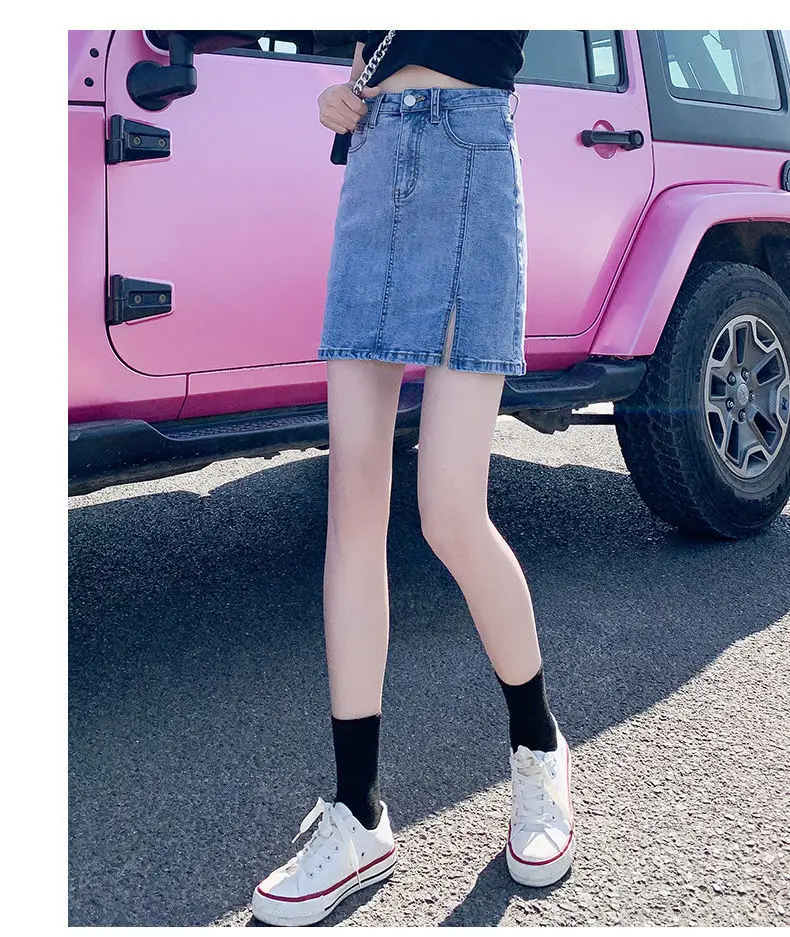 Women High Waist Denim Skirt Summer New Style — feature 10
