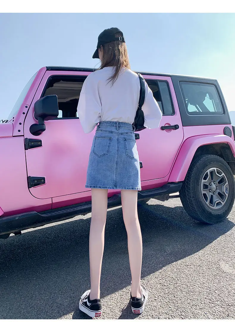 Women High Waist Denim Skirt Summer New Style — feature 15