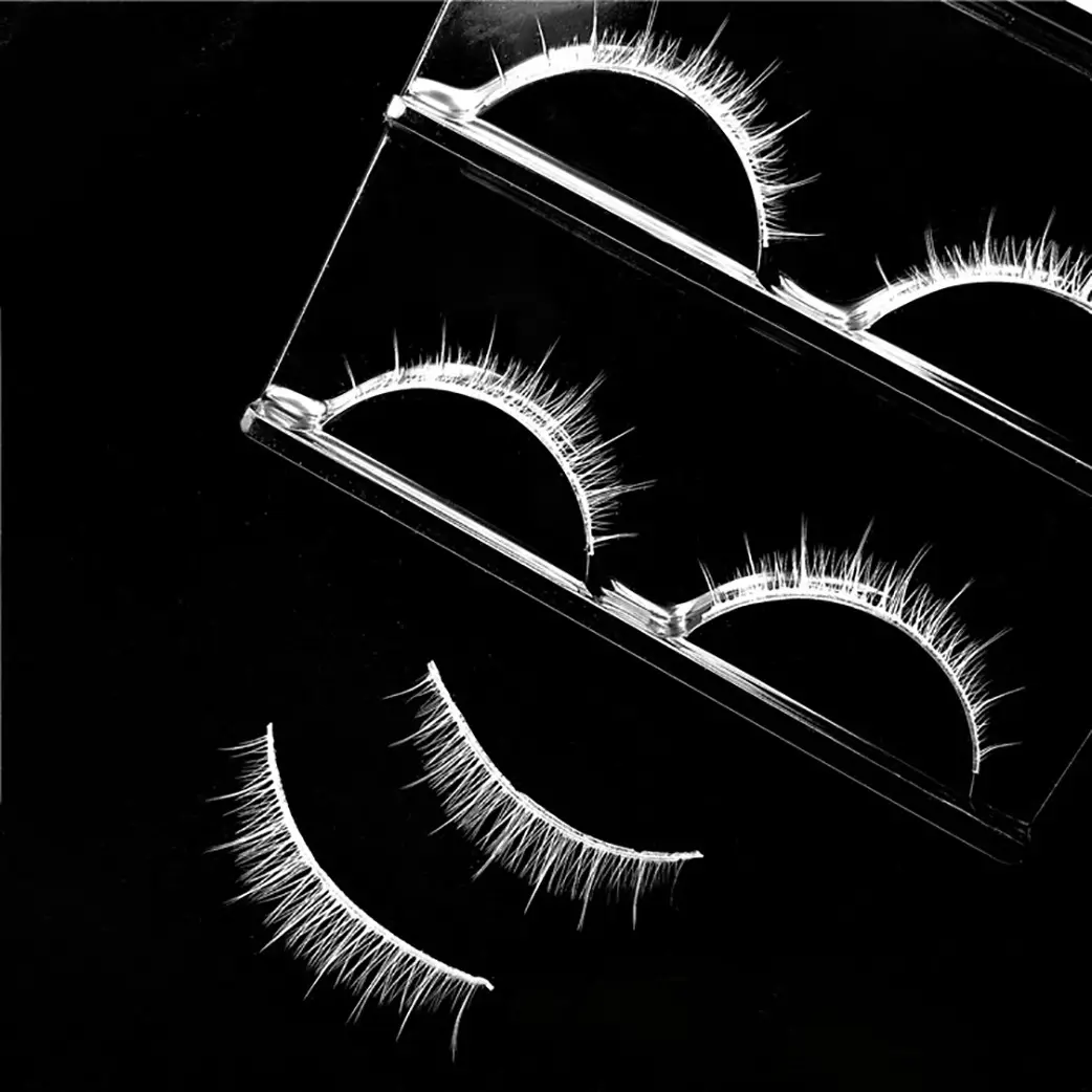 Double Eyelid False Lashes White Natural Short Blooming - Image 10