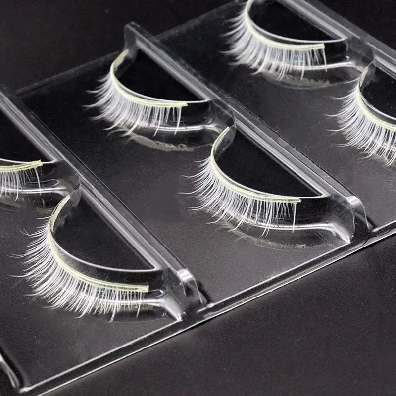 Double Eyelid False Lashes White Natural Short Blooming - Image 11