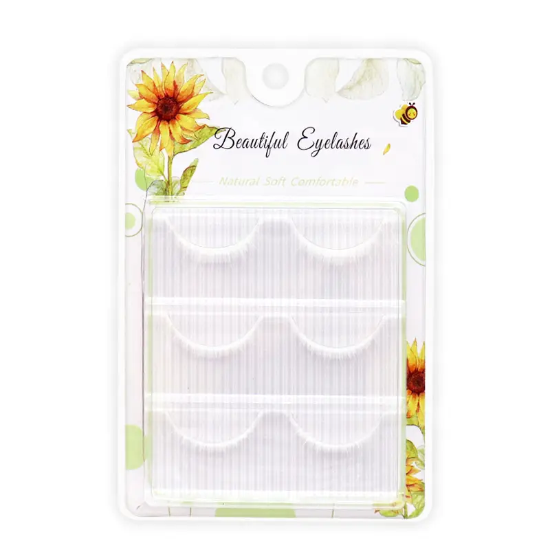 Double Eyelid False Lashes White Natural Short Blooming - Image 2
