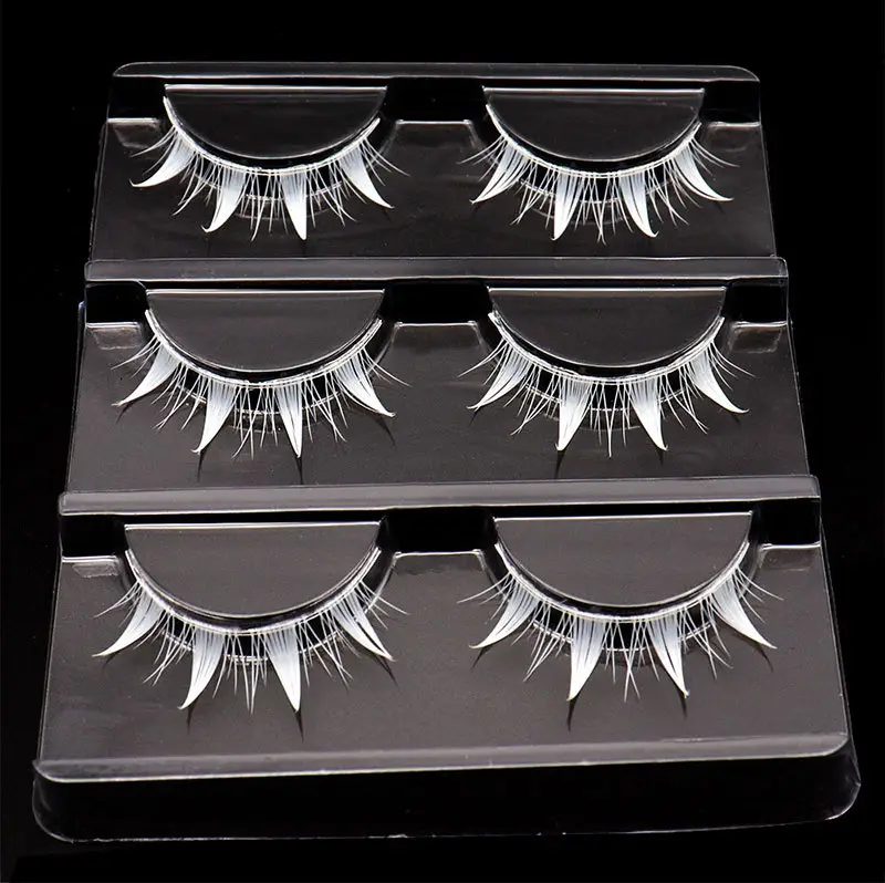 Double Eyelid False Lashes White Natural Short Blooming - Image 6