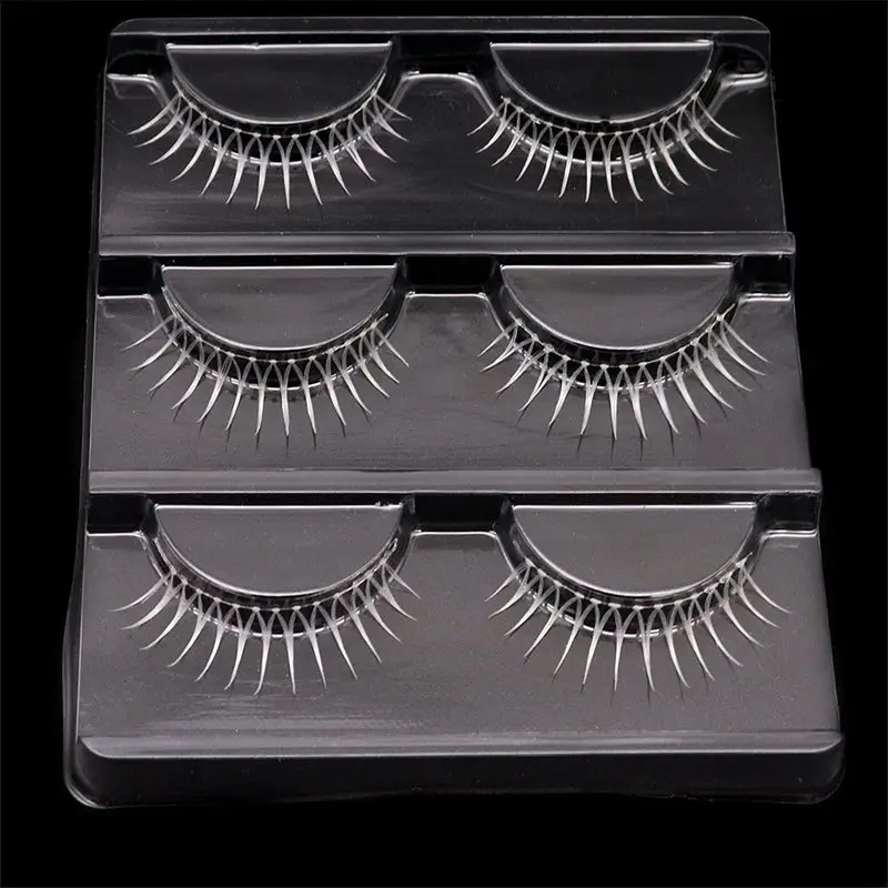 Double Eyelid False Lashes White Natural Short Blooming - Image 7