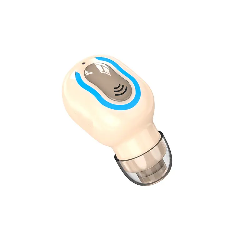 Mini Invisible Bluetooth Headset with Blue Light