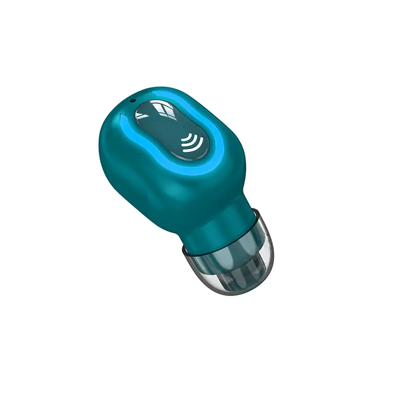 Mini Invisible Bluetooth Headset with Blue Light