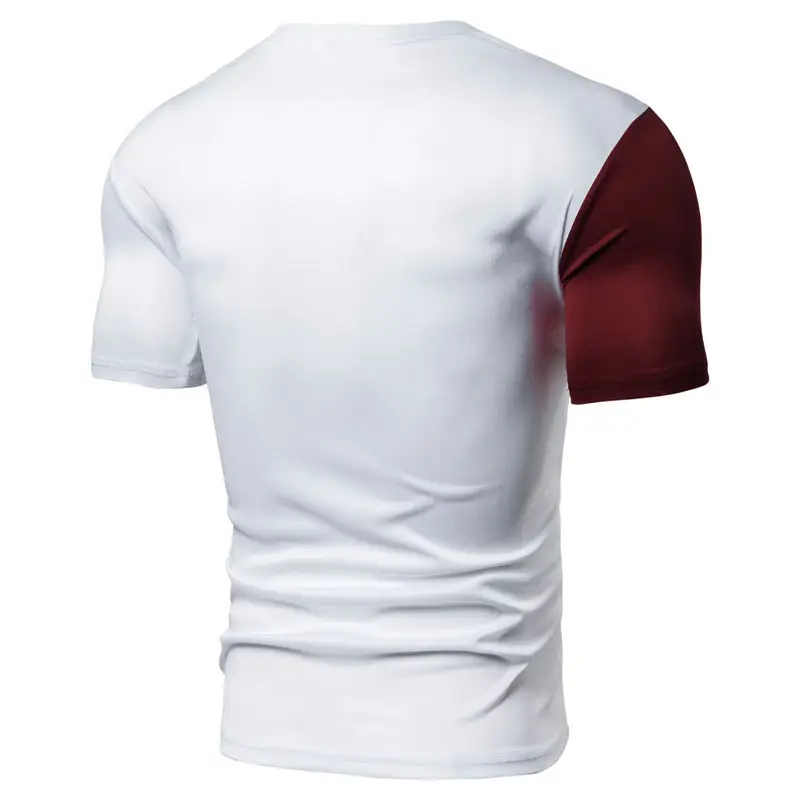 Men Cross Color Spliced Short Sleeve T-Shirt — feature 10