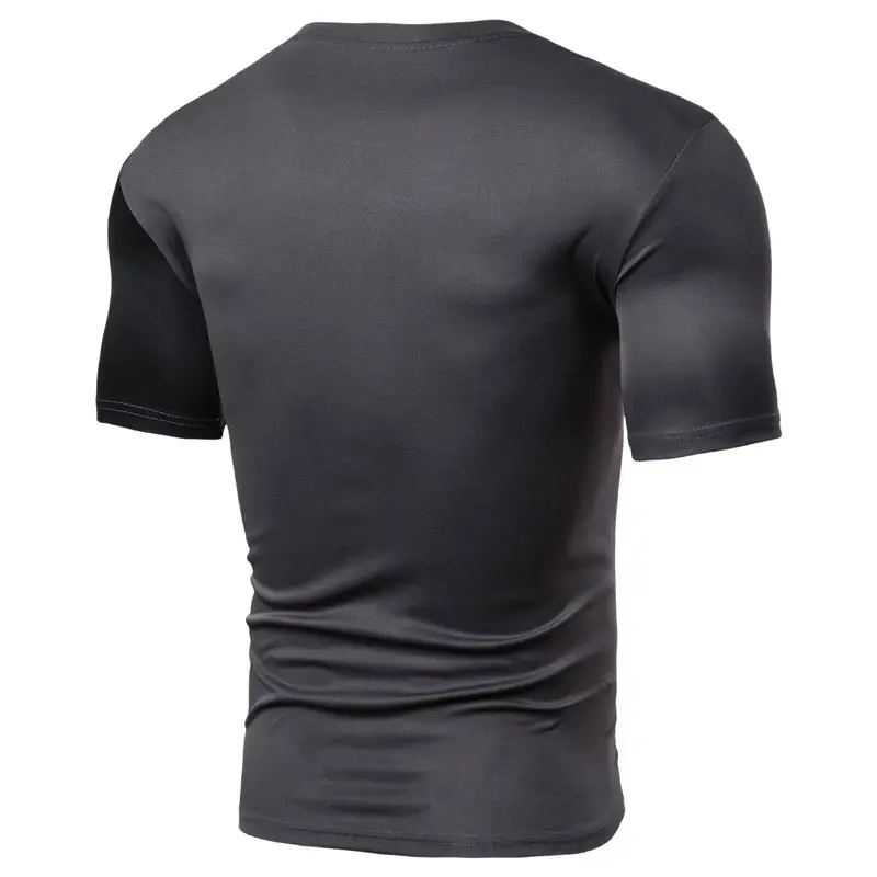 Men Cross Color Spliced Short Sleeve T-Shirt — feature 4