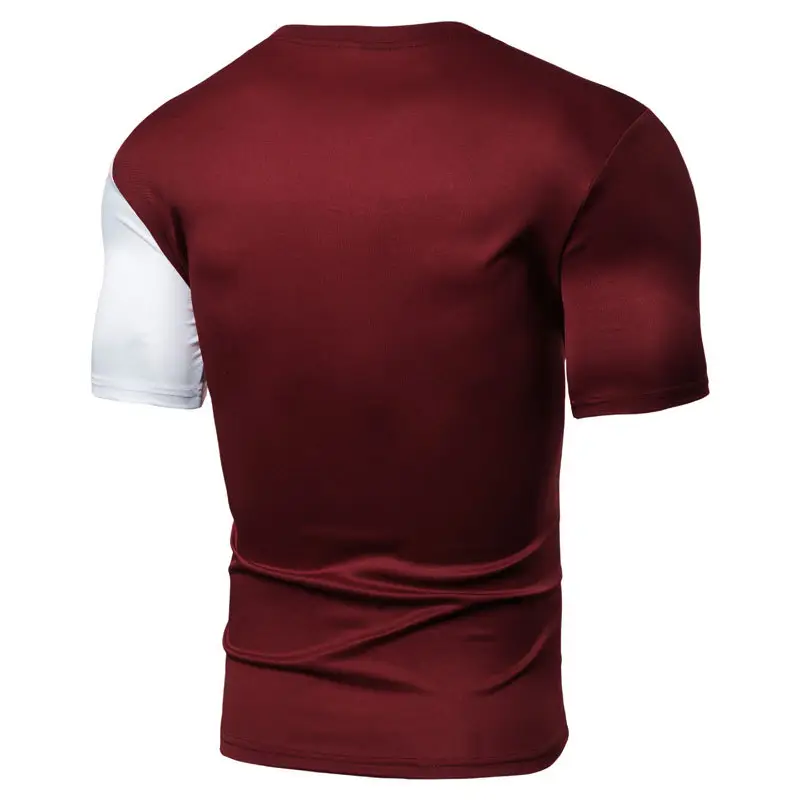 Men Cross Color Spliced Short Sleeve T-Shirt — feature 6