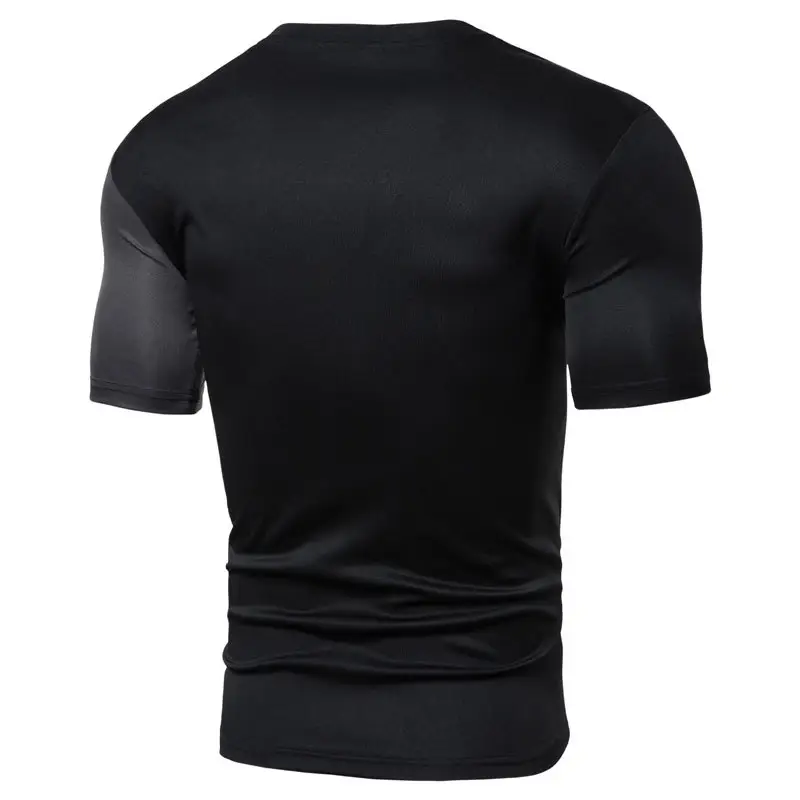 Men Cross Color Spliced Short Sleeve T-Shirt — feature 8