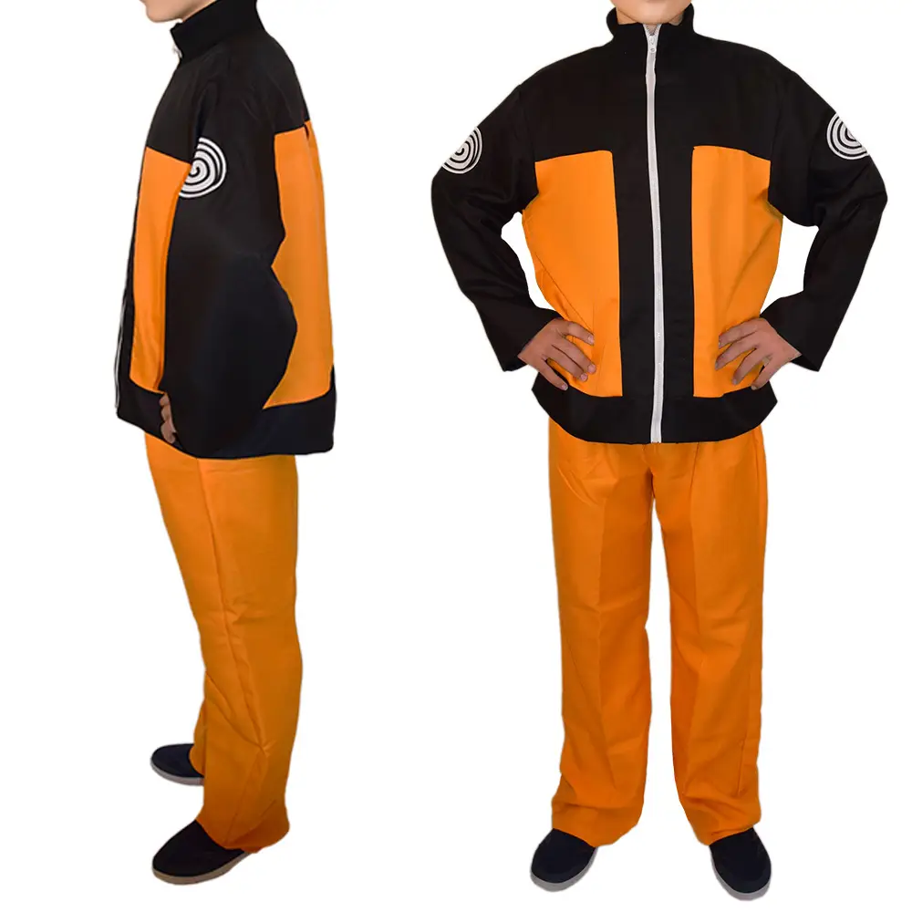 Naruto Anime Ninja Suit Orange Black Performance Outfit - Image 8