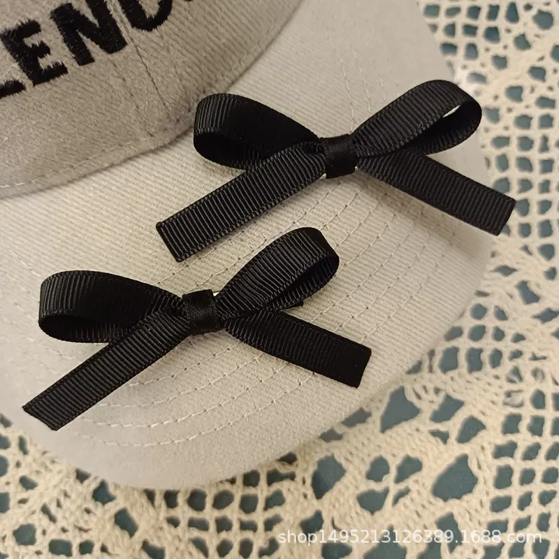 Korean-style Black Bow Hair Clips for Girls - Image 4