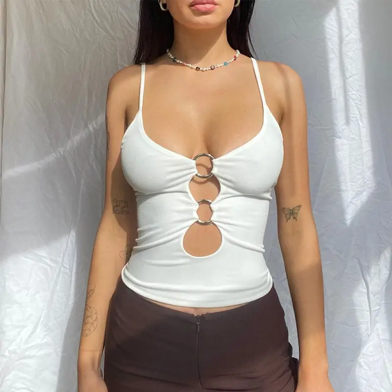 Hollow Cutout Exposed Navel Top for Women Summer - Image 5
