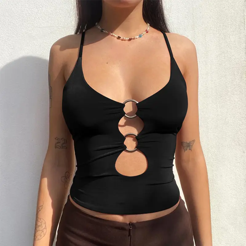Hollow Cutout Exposed Navel Top for Women Summer - Image 6