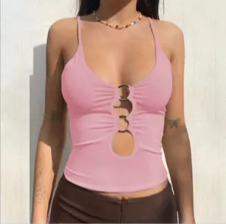 Hollow Cutout Exposed Navel Top for Women Summer - Image 3