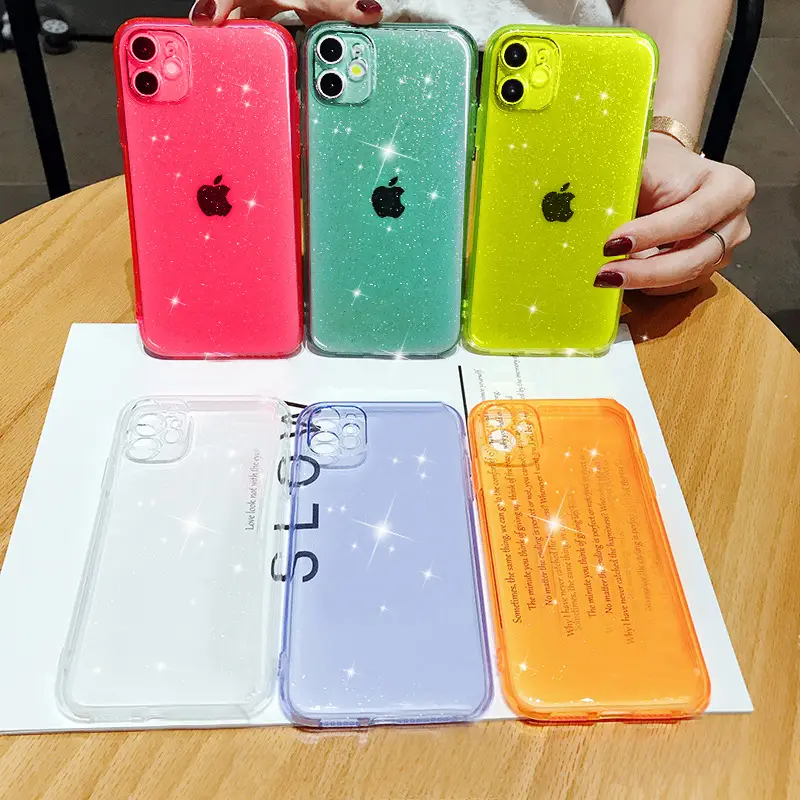 Transparent Silicone iPhone 17 Pro Max Case with Glitter Powder - Image 5