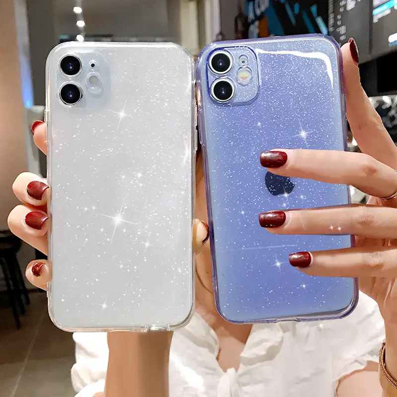 Transparent Silicone iPhone 17 Pro Max Case with Glitter Powder - Image 6