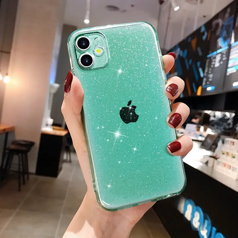 Transparent Silicone iPhone 17 Pro Max Case with Glitter Powder - Image 7