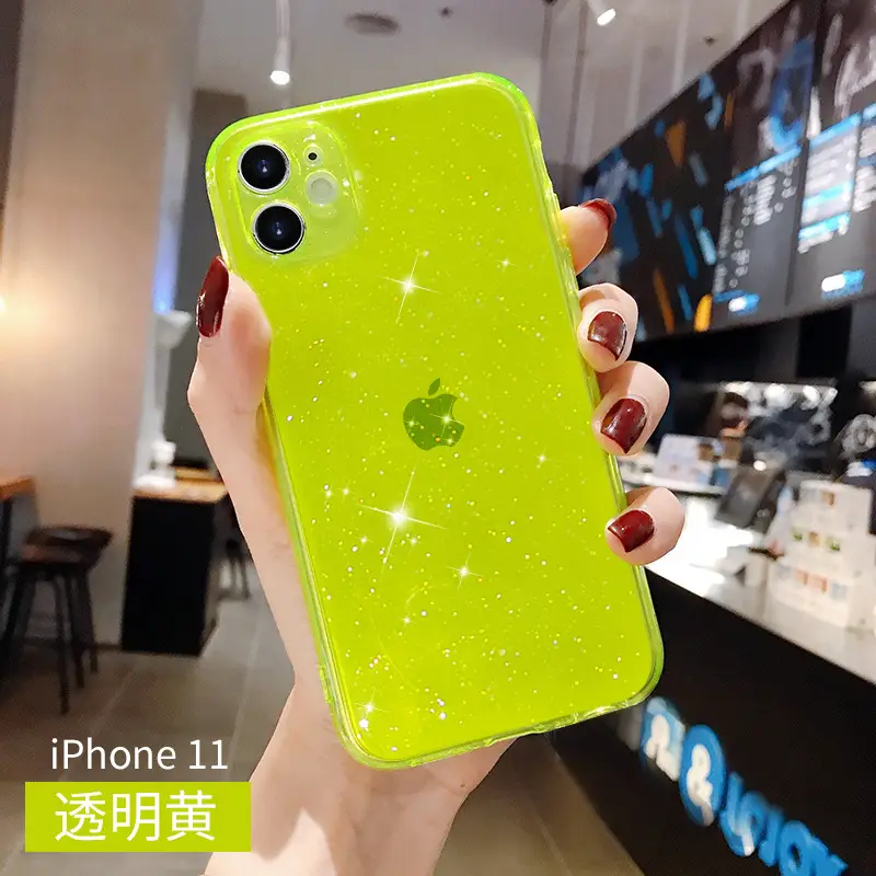Transparent Silicone iPhone 17 Pro Max Case with Glitter Powder - Image 8