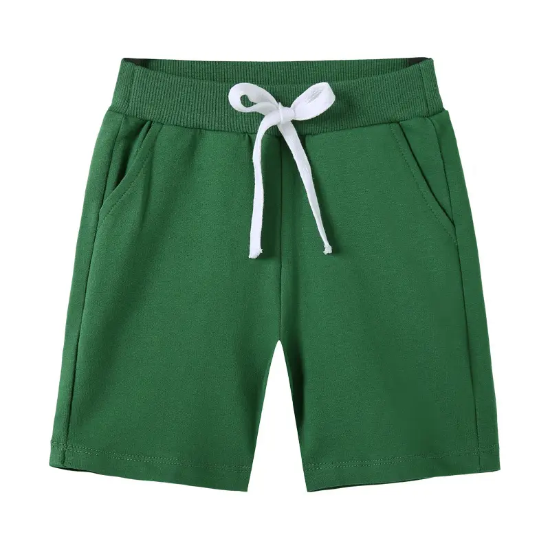 Green Cotton Mid-Length Pants for Boys Girls New Summer - Image 12