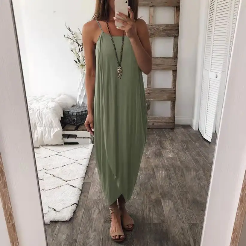 Beachy Knitted Asymmetrical Dress Nude Loose Fit - Image 5