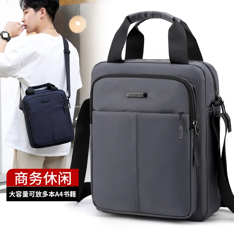 Men's Black Shoulder Bag Large Capacity 3 Colors