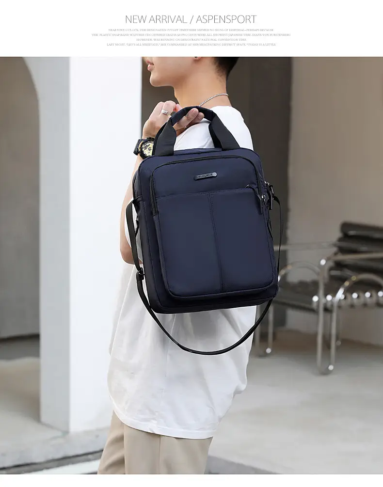 Men's Black Shoulder Bag Large Capacity 3 Colors — feature 23