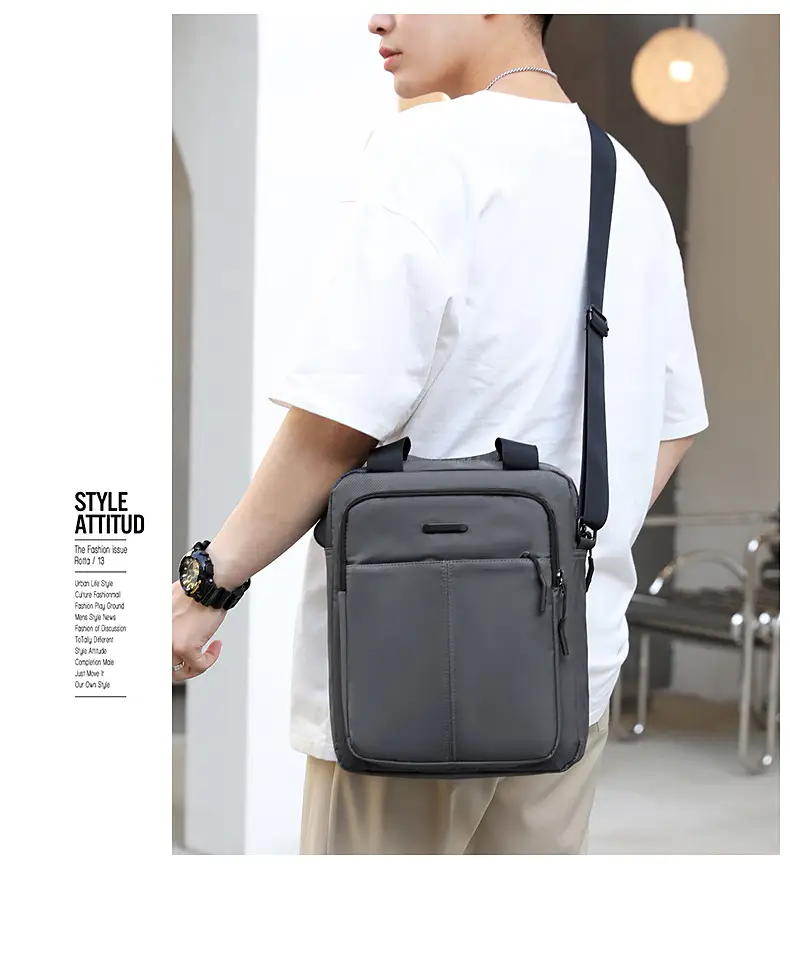Men's Black Shoulder Bag Large Capacity 3 Colors — feature 25