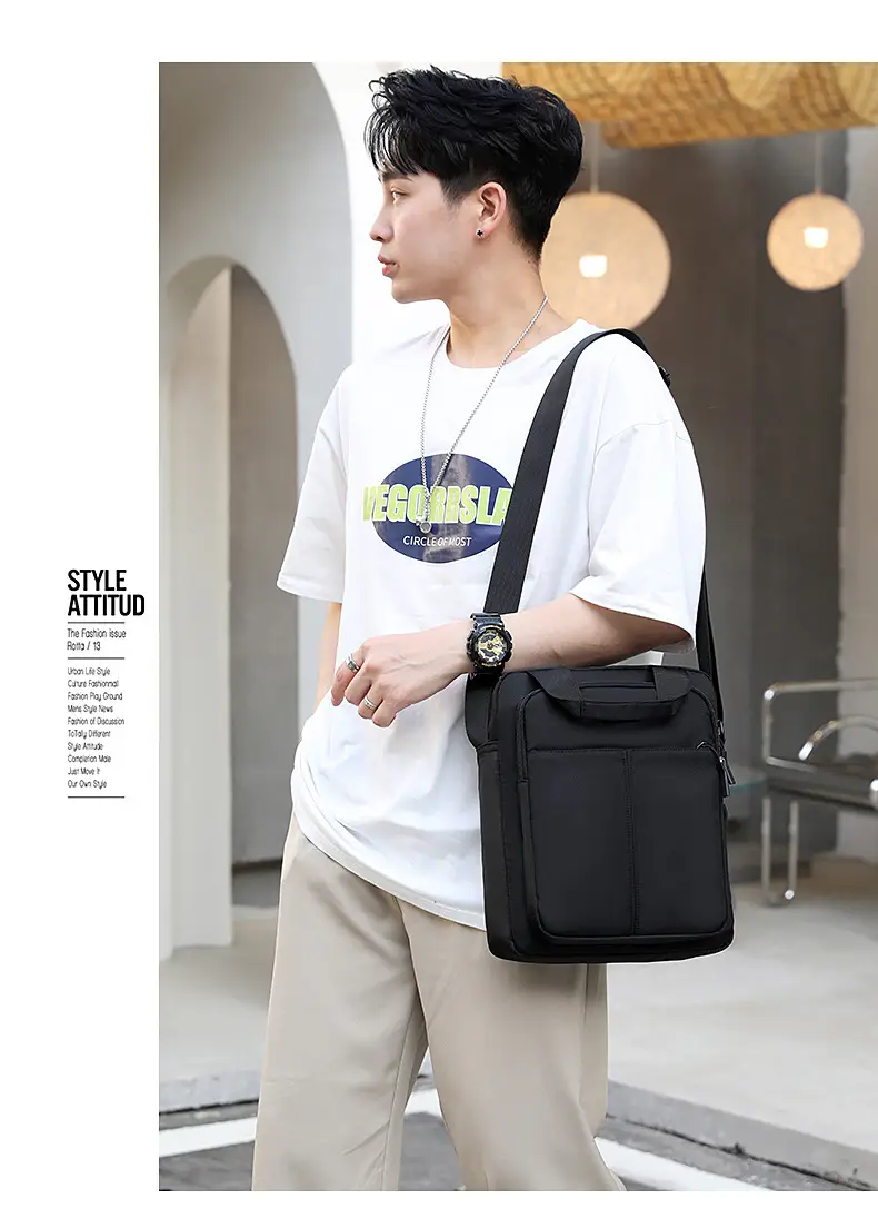 Men's Black Shoulder Bag Large Capacity 3 Colors — feature 30