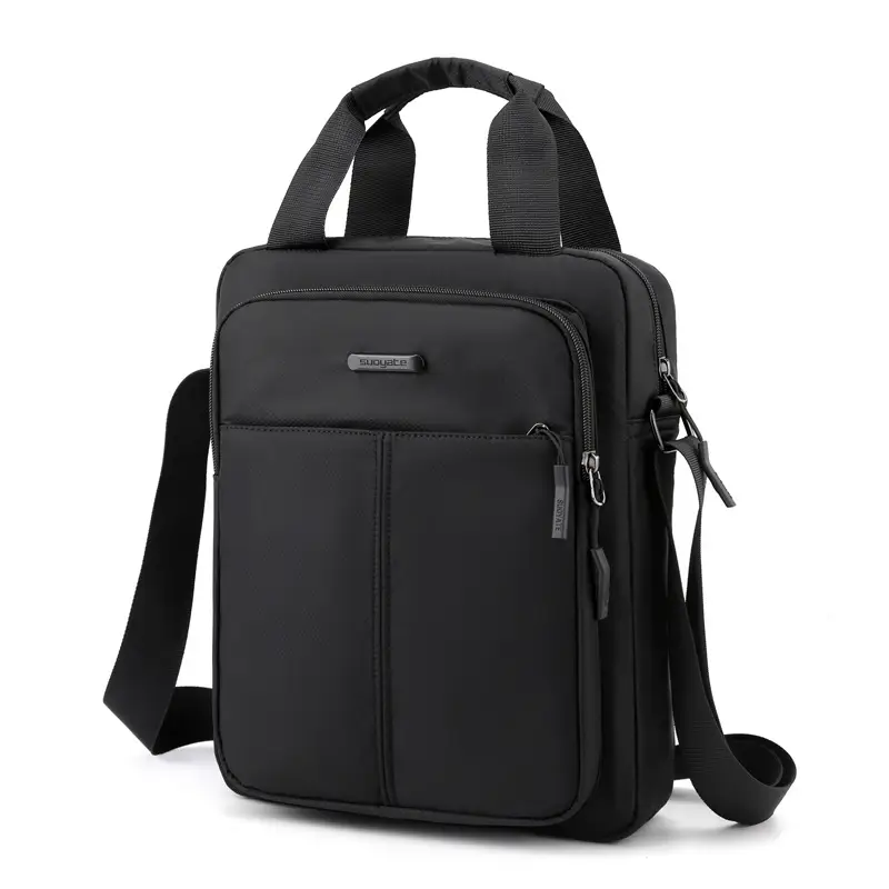 Men's Black Shoulder Bag Large Capacity 3 Colors