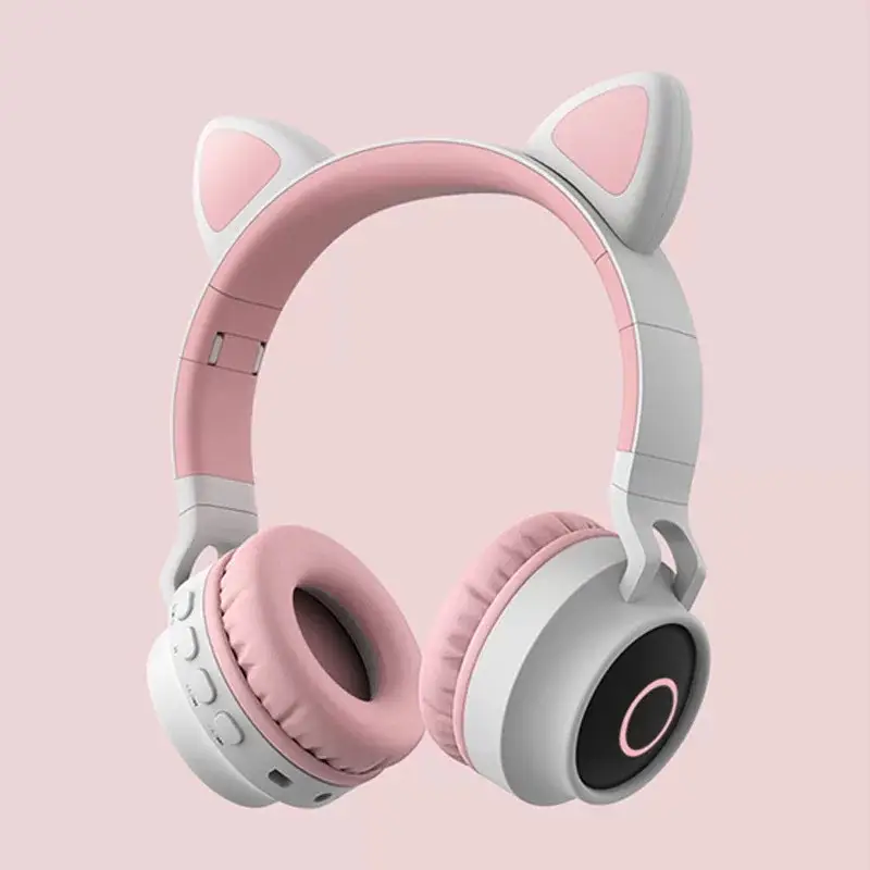 Cat Ears Bluetooth Headset Purple Wireless Mobile Phone