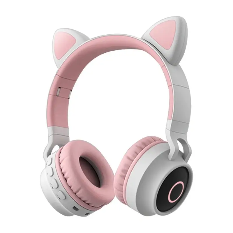 Cat Ears Bluetooth Headset Purple Wireless Mobile Phone