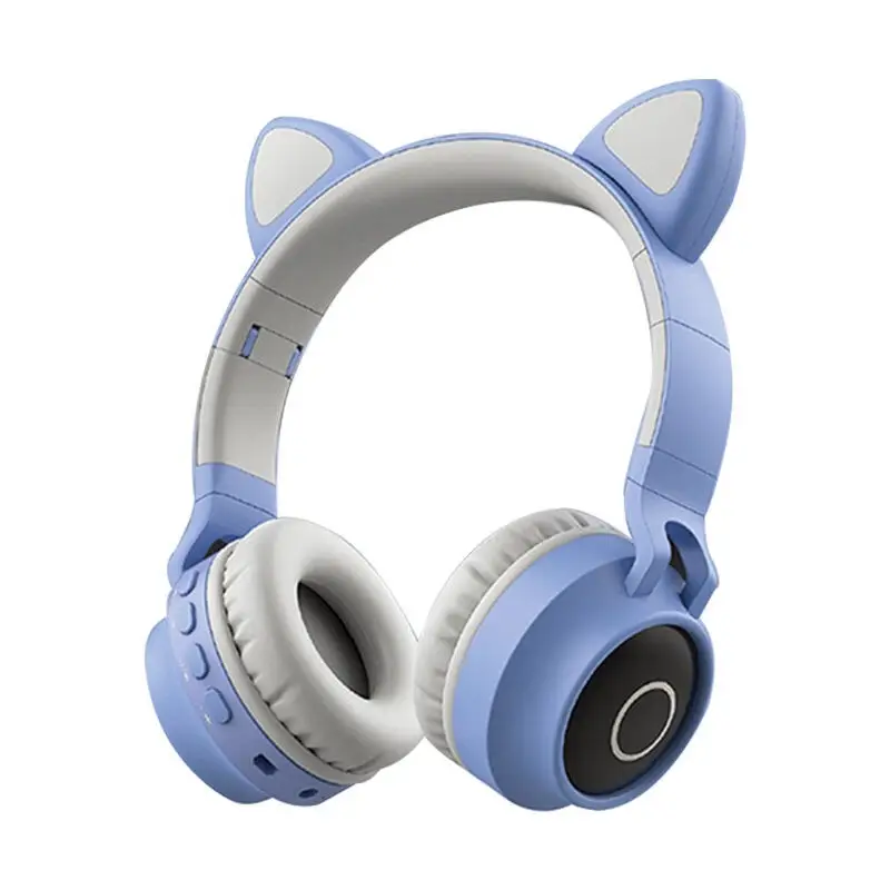 Cat Ears Bluetooth Headset Purple Wireless Mobile Phone
