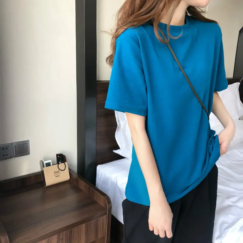 Women Grey Loose T-Shirt Short Sleeve Summer 2025 — feature 5