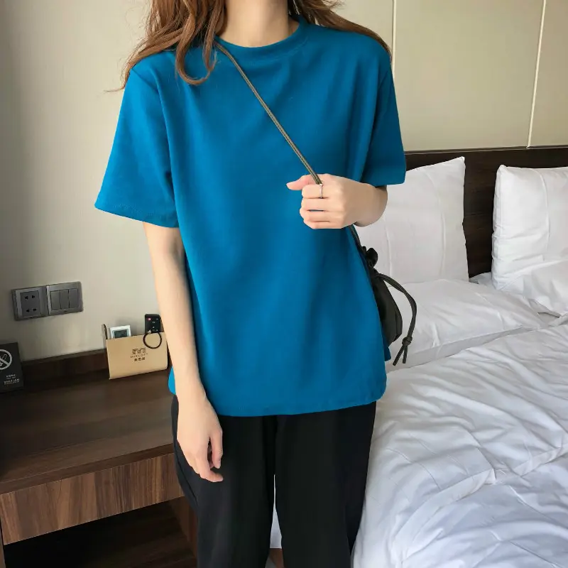 Women Grey Loose T-Shirt Short Sleeve Summer 2025 — feature 6