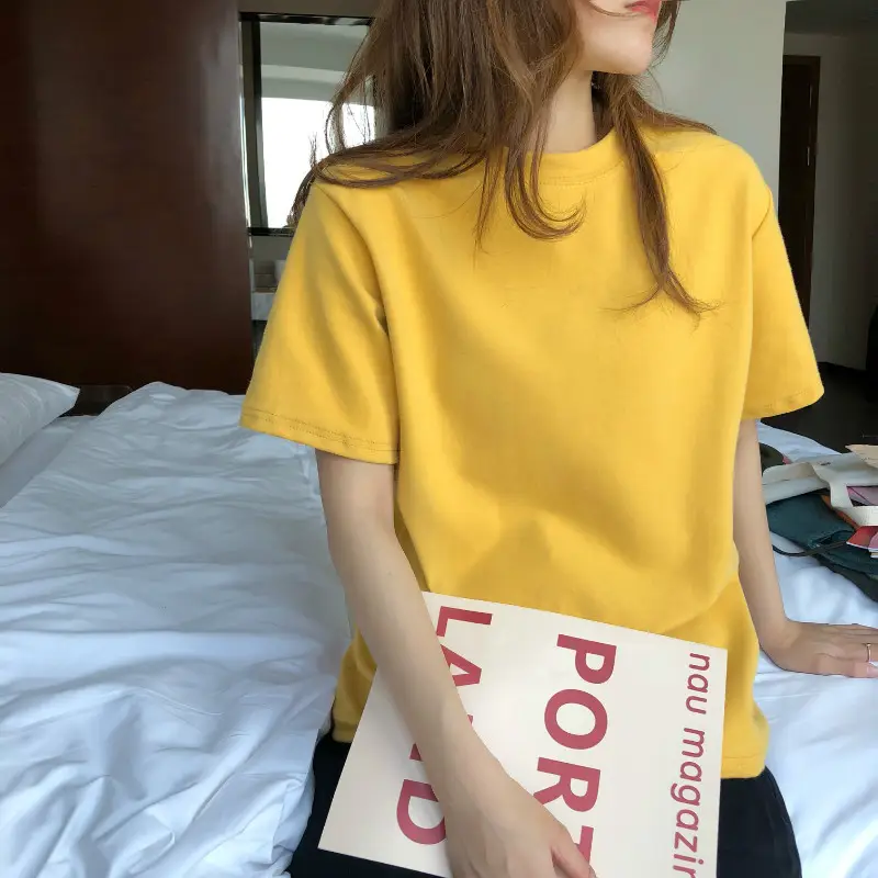 Women Grey Loose T-Shirt Short Sleeve Summer 2025 - Image 2