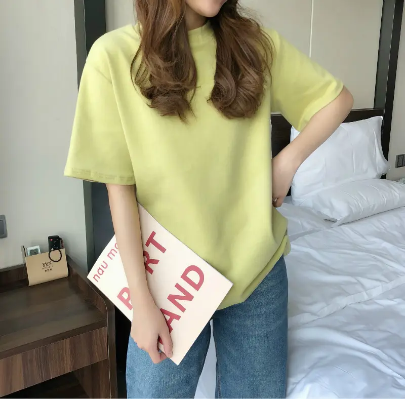 Women Grey Loose T-Shirt Short Sleeve Summer 2025 - Image 6