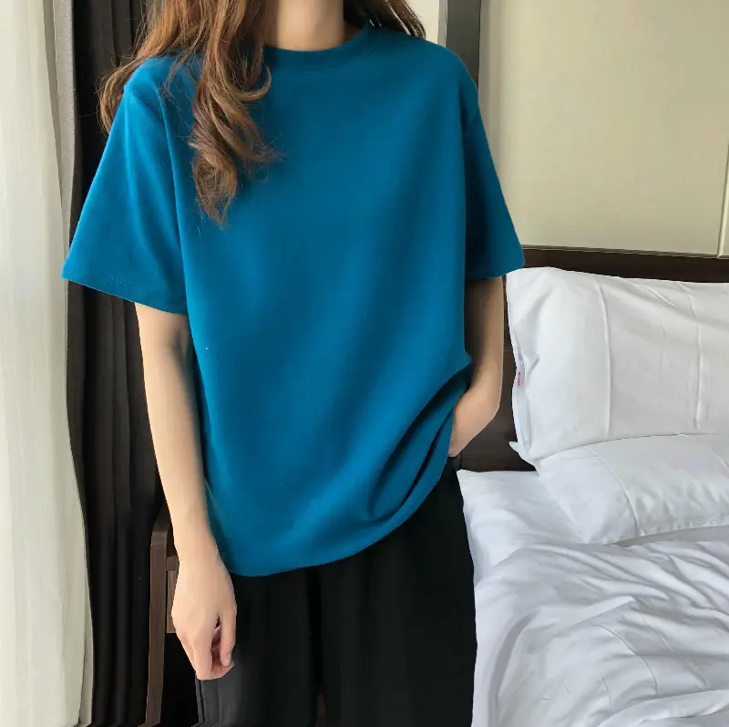 Women Grey Loose T-Shirt Short Sleeve Summer 2025 - Image 7