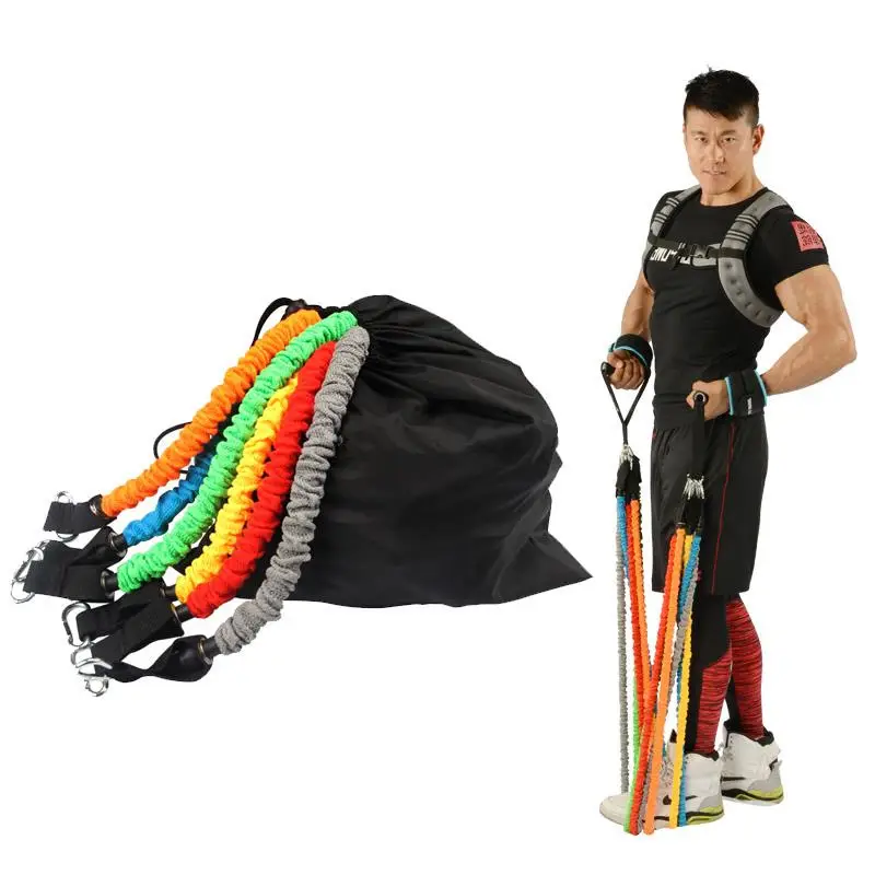 11-piece set of tension rope 150-pound cloth cover anti-breaking elastic belt 100LBS tension device multifunctional 11-piece set