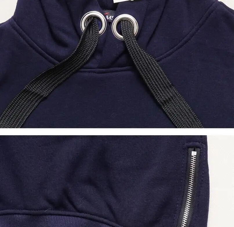 Olive Green Long Sleeve Hooded Pullover Large — feature 18