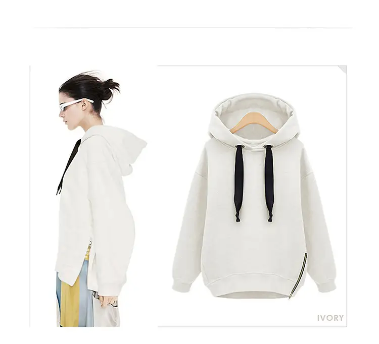 Olive Green Long Sleeve Hooded Pullover Large — feature 8