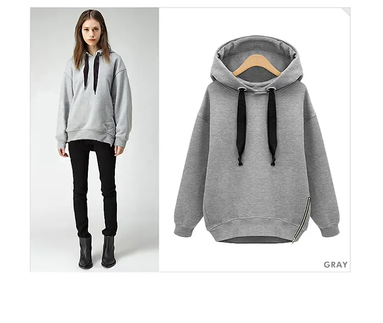 Olive Green Long Sleeve Hooded Pullover Large — feature 9