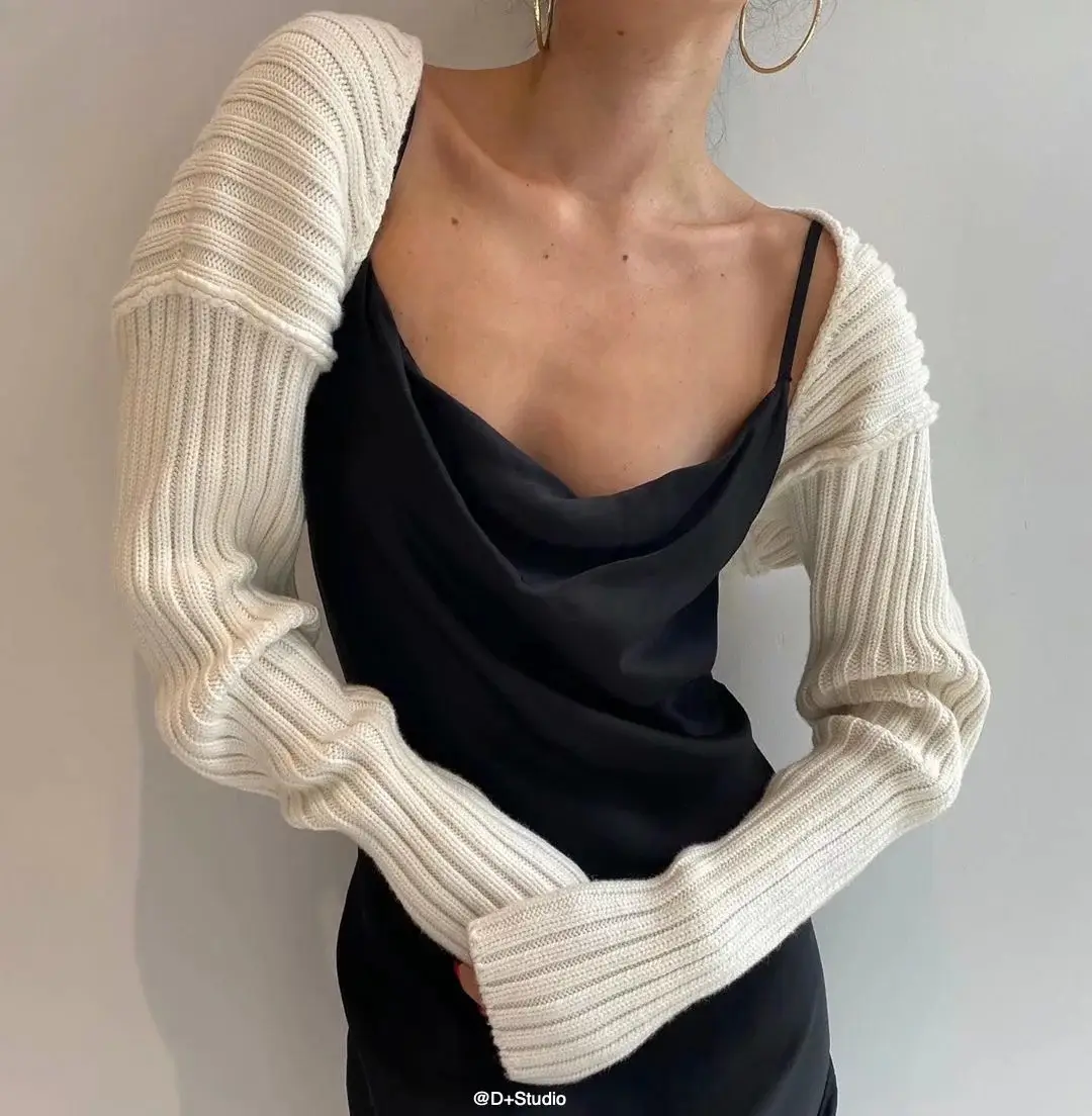 Women's Knitted Sweater Top & High Waist Skirt Set - Image 3
