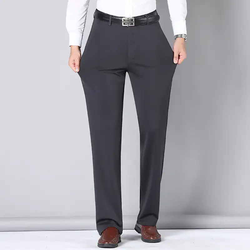 Men's Navy Blue Thin Straight Trousers Business Casual - Image 6