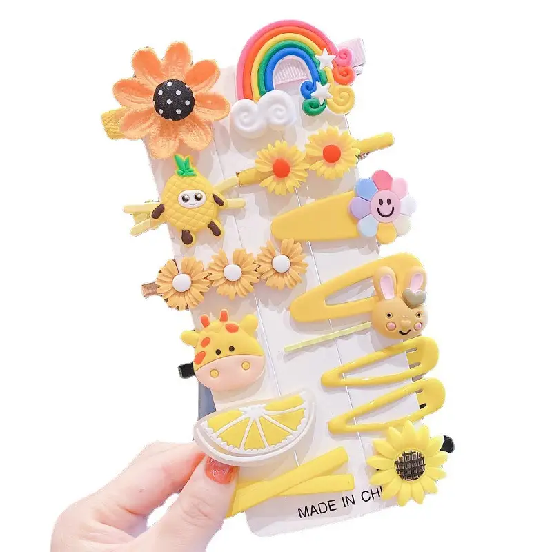 14 Piece Set of Cute Korean Hair Clips for Girls - Image 10
