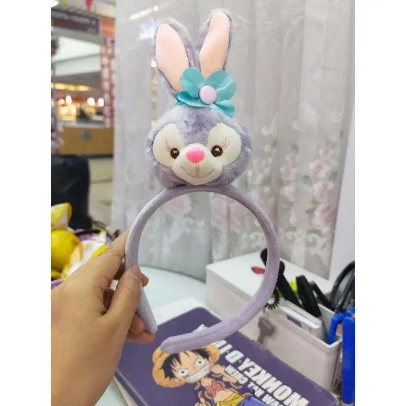 Rabbit Ear Headband with Faux Fur & Pink Pads