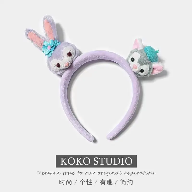 Rabbit Ear Headband with Faux Fur & Pink Pads