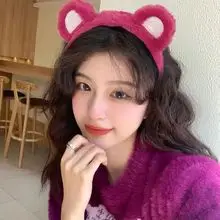 Rabbit Ear Headband with Faux Fur & Pink Pads — feature 9