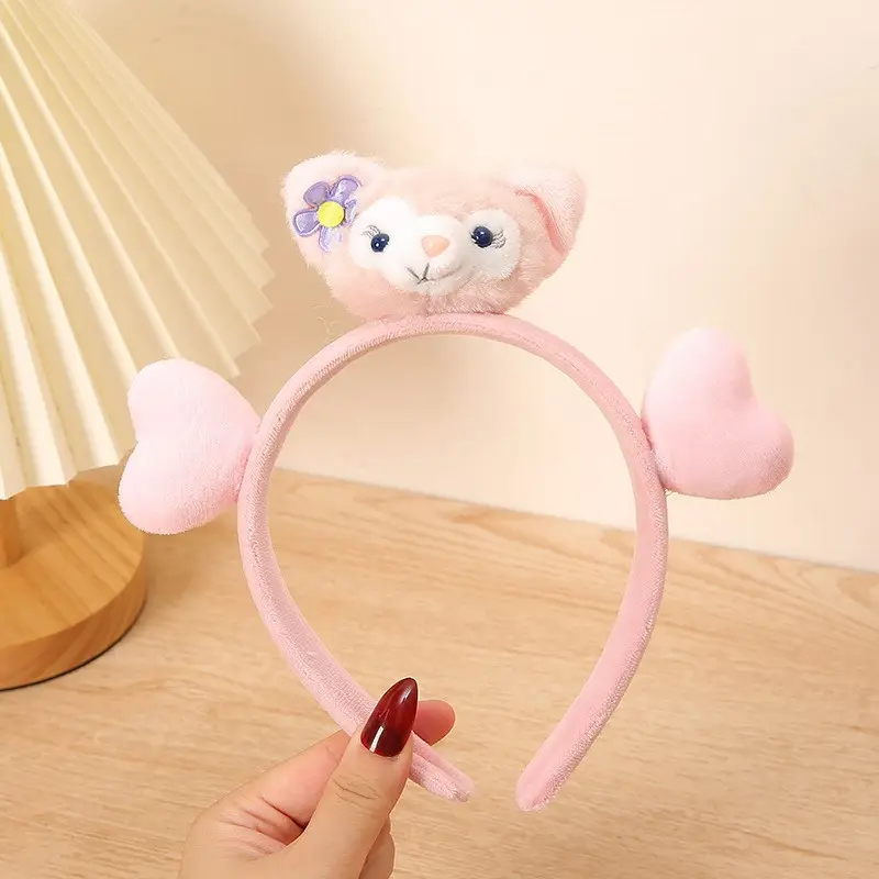 Rabbit Ear Headband with Faux Fur & Pink Pads