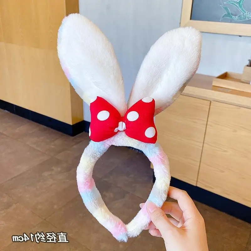 Rabbit Ear Headband with Faux Fur & Pink Pads
